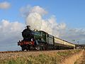 'Modified Hall' 6960 Raveningham Hall leaving Blue Anchor